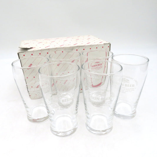 Kirin Beer (キリンビール) レトロ ビールグラス ミニグラス 6個セット 外箱イタミ有