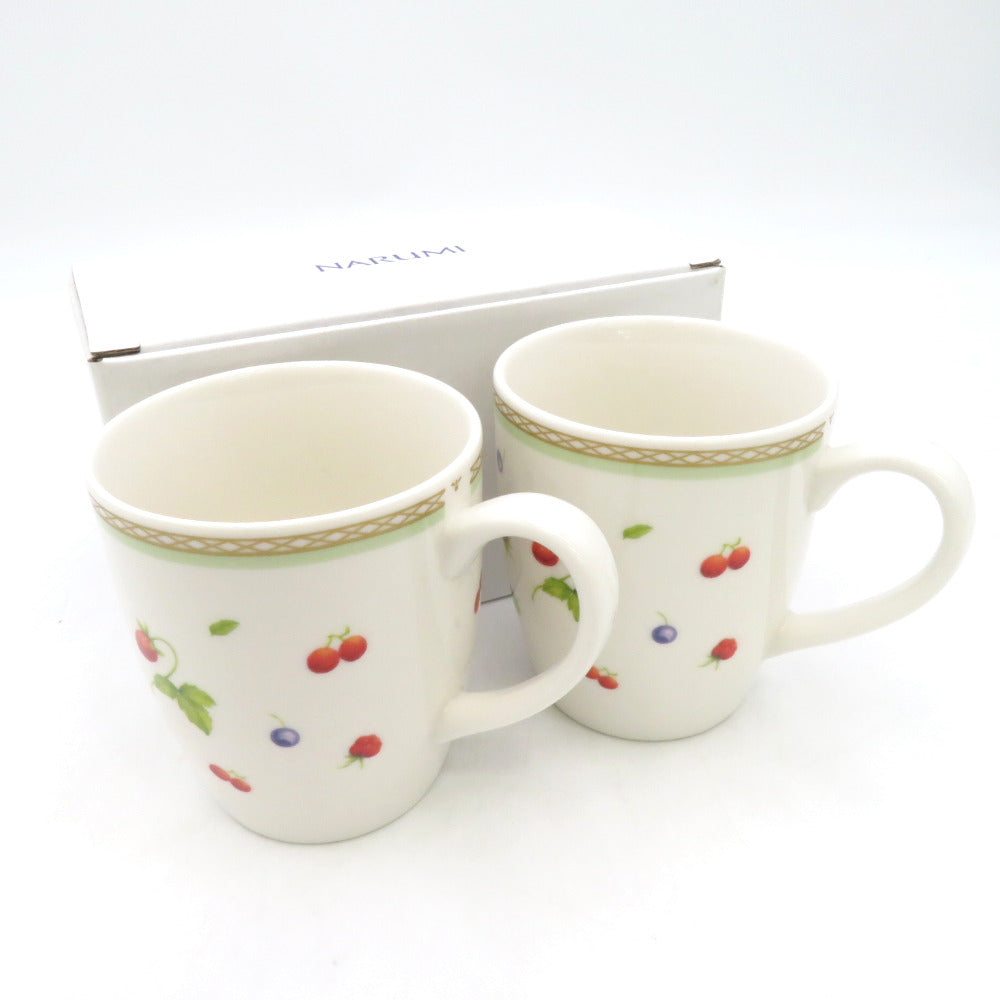 NARUMI ナルミ 食器 ペアマグカップ ストロベリーガーデン 外箱イタミ有