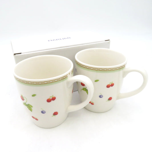 NARUMI ナルミ 食器 ペアマグカップ ストロベリーガーデン 外箱イタミ有