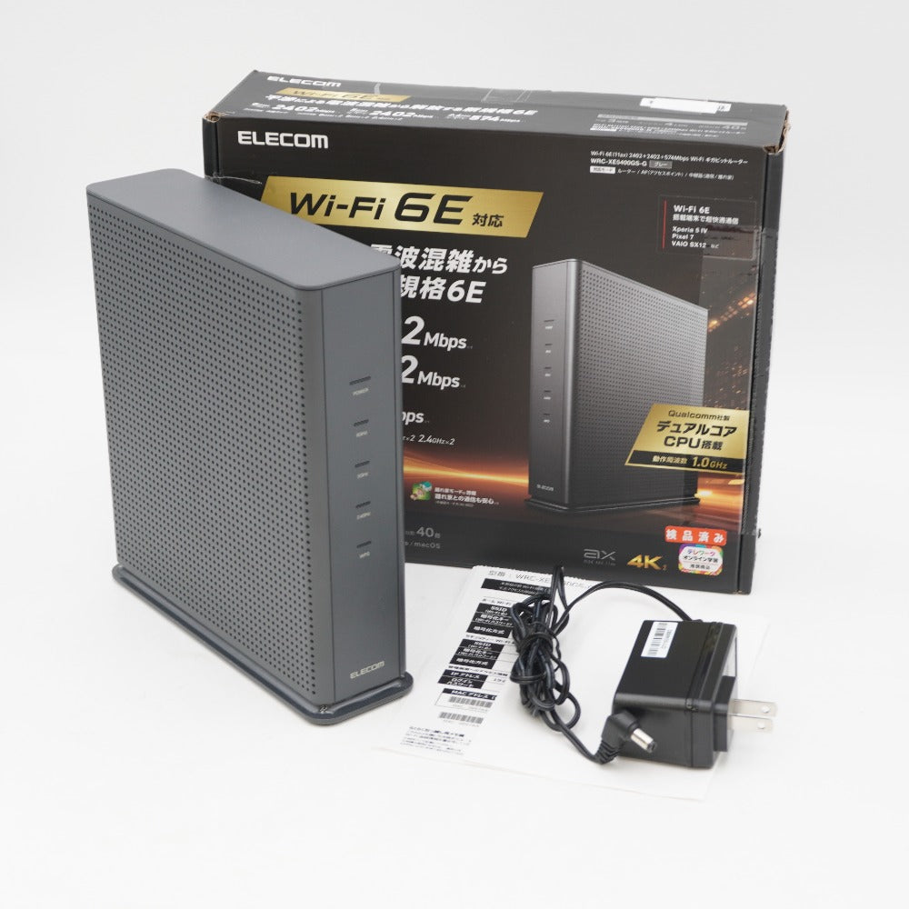 ELECOM エレコム Wi-Fi 6E(11ax) 2402+2402+574Mbps Wi-Fi ギガビットルーター WRC-XE5400GS-G