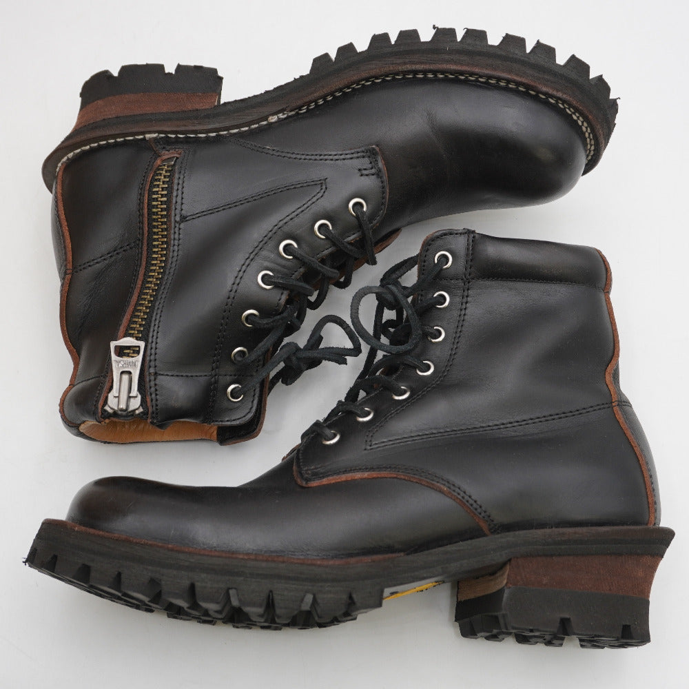 Slow Wear Lion SWL ブーツ クロムエクセルレザープレーンMIDブーツ 6E 24.0～24.5cm US6 BLACK/CE OB-8593H