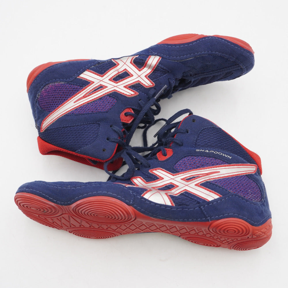 asics (アシックス) レスリングシューズ SNAPDOWN ネイビー×レッド