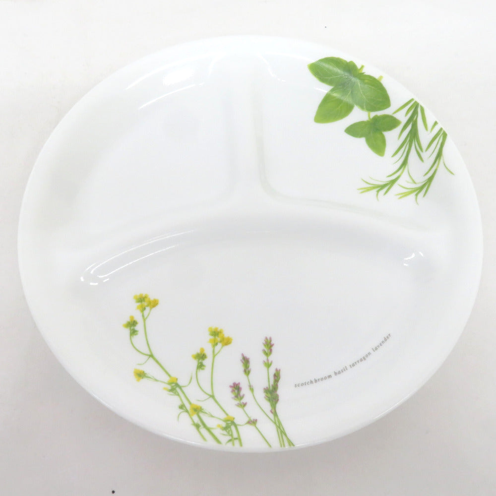 CORELLE (コレール)  ランチプレート　ヨーロピアンハーブ柄×2、クリスピーサンド柄×2　4枚セット 21.5cm