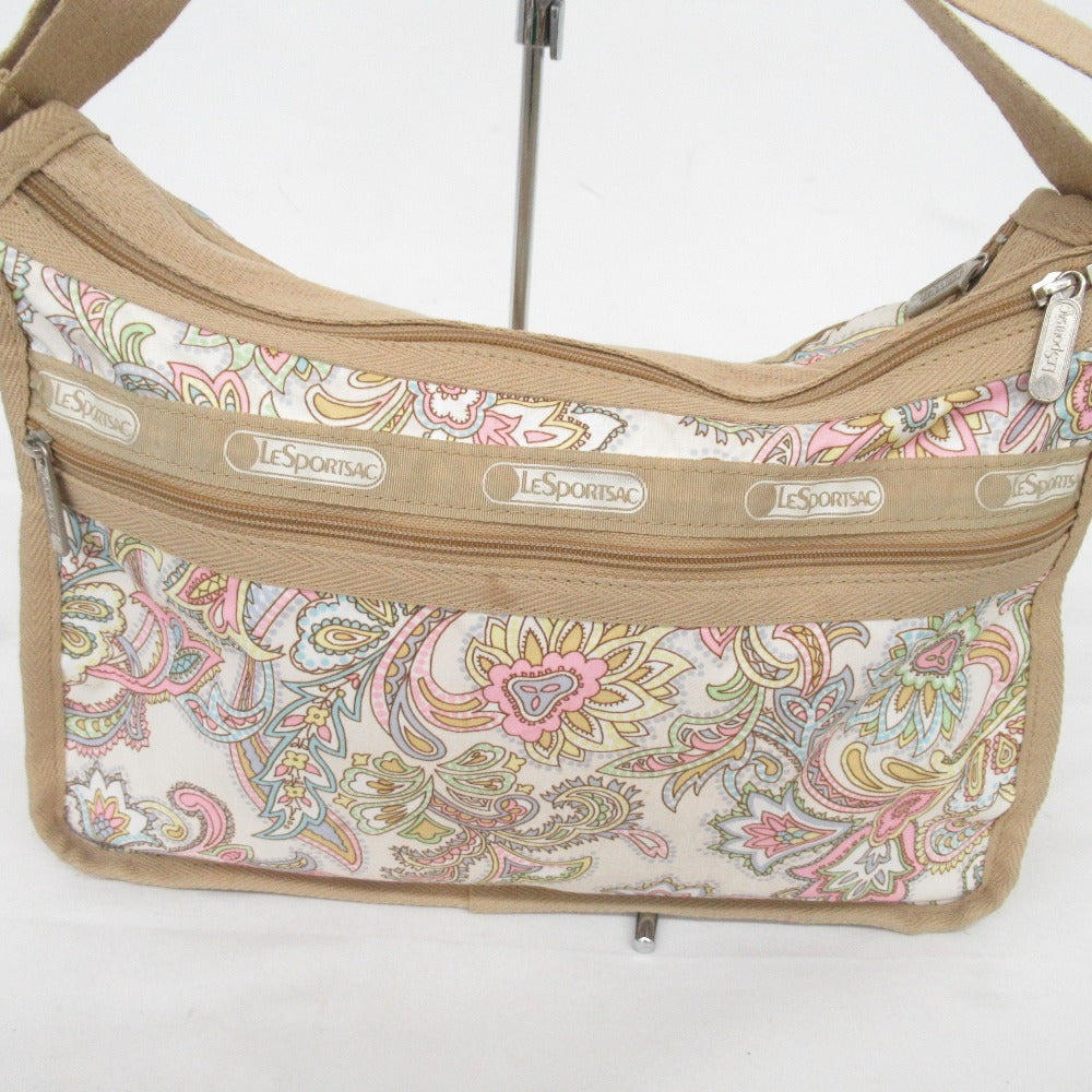 LeSportsac レスポートサック ショルダーバッグ ライトベージュ　ペイズリー　