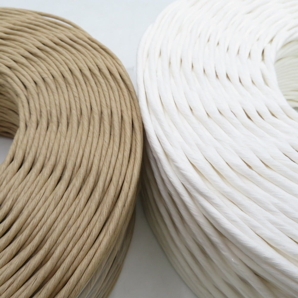 毛糸 紺屋商事 紙ひも国産 白色 茶色 約100m #10号×4 #12号×4 #15号×4 #20号×2 14個セット 未使用品