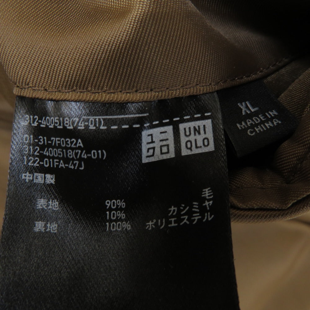 UNIQLO ユニクロ ウールカシミヤチェスターコート ブラウン XL