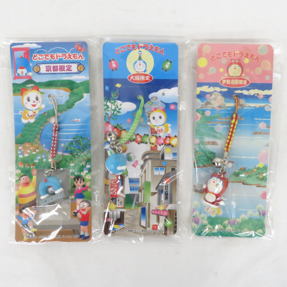 どこでもドラえもん 地域限定ストラップ 根付 アソート9点セット 金沢 京都 大坂 義経 他 キャラクターグッズ