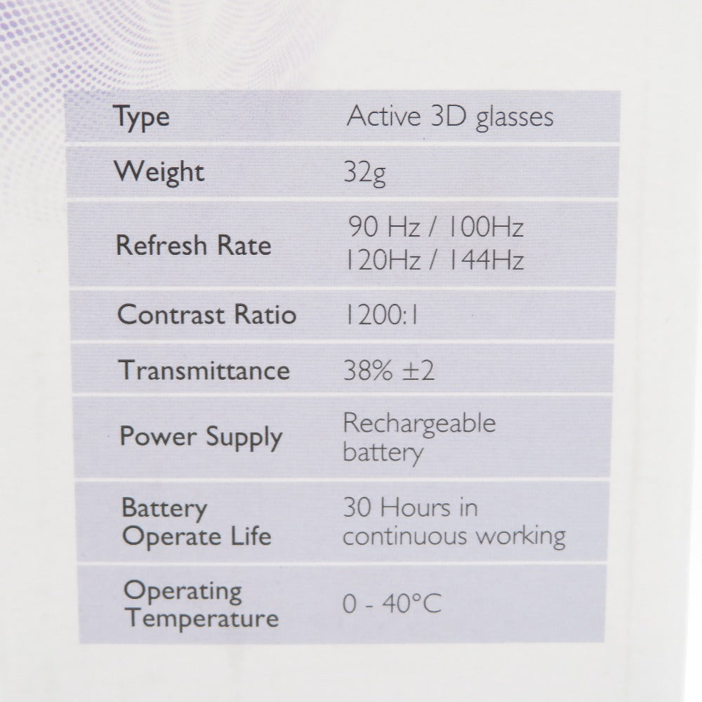 BenQ ベンキュー 3D Glasses（3Dメガネ） DGD5
