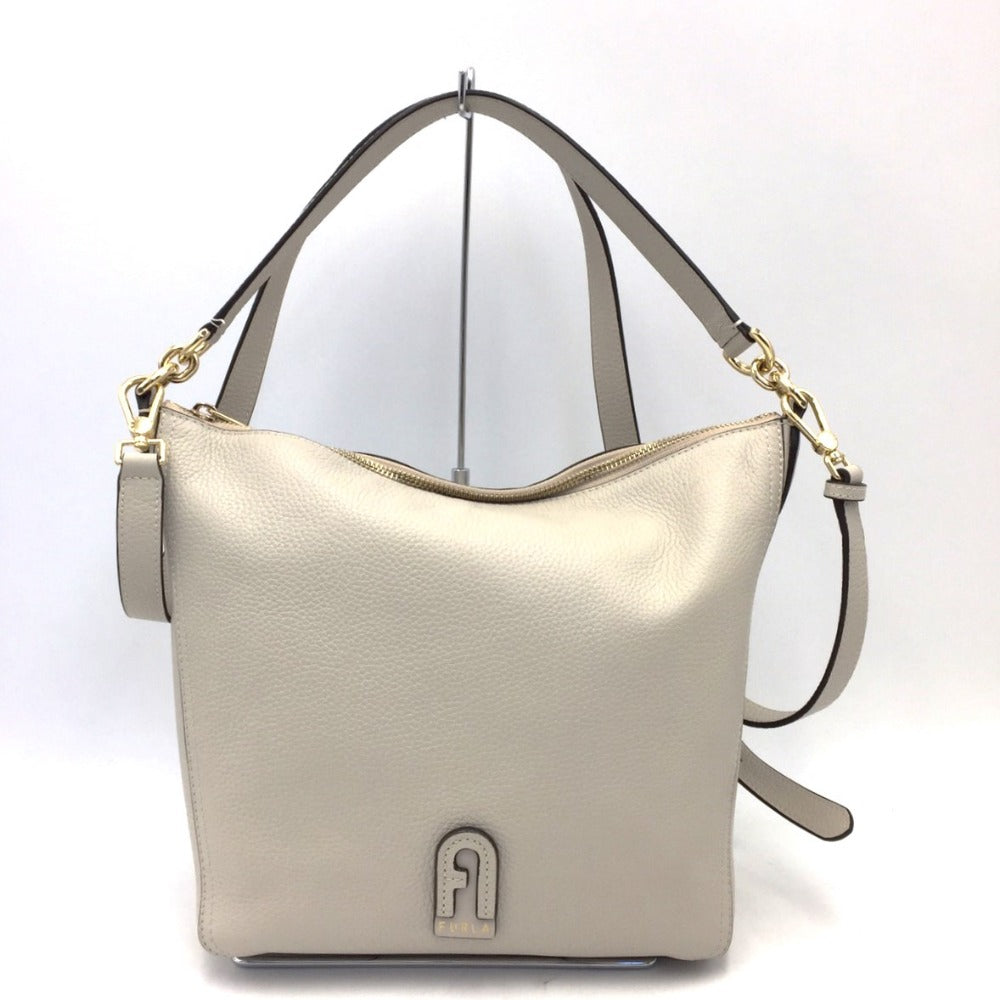 Furla (フルラ) ショルダーバッグ 2wayショルダーバッグ アテナ ホーボー ライトベージュ WB00546BX0305 美品
