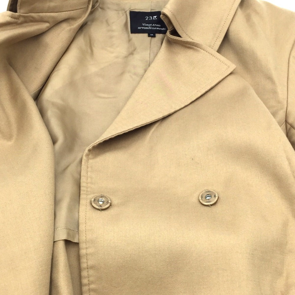23ku 23区 トレンチコート ベージュ 34 XS｜コンプオフ プラス  
