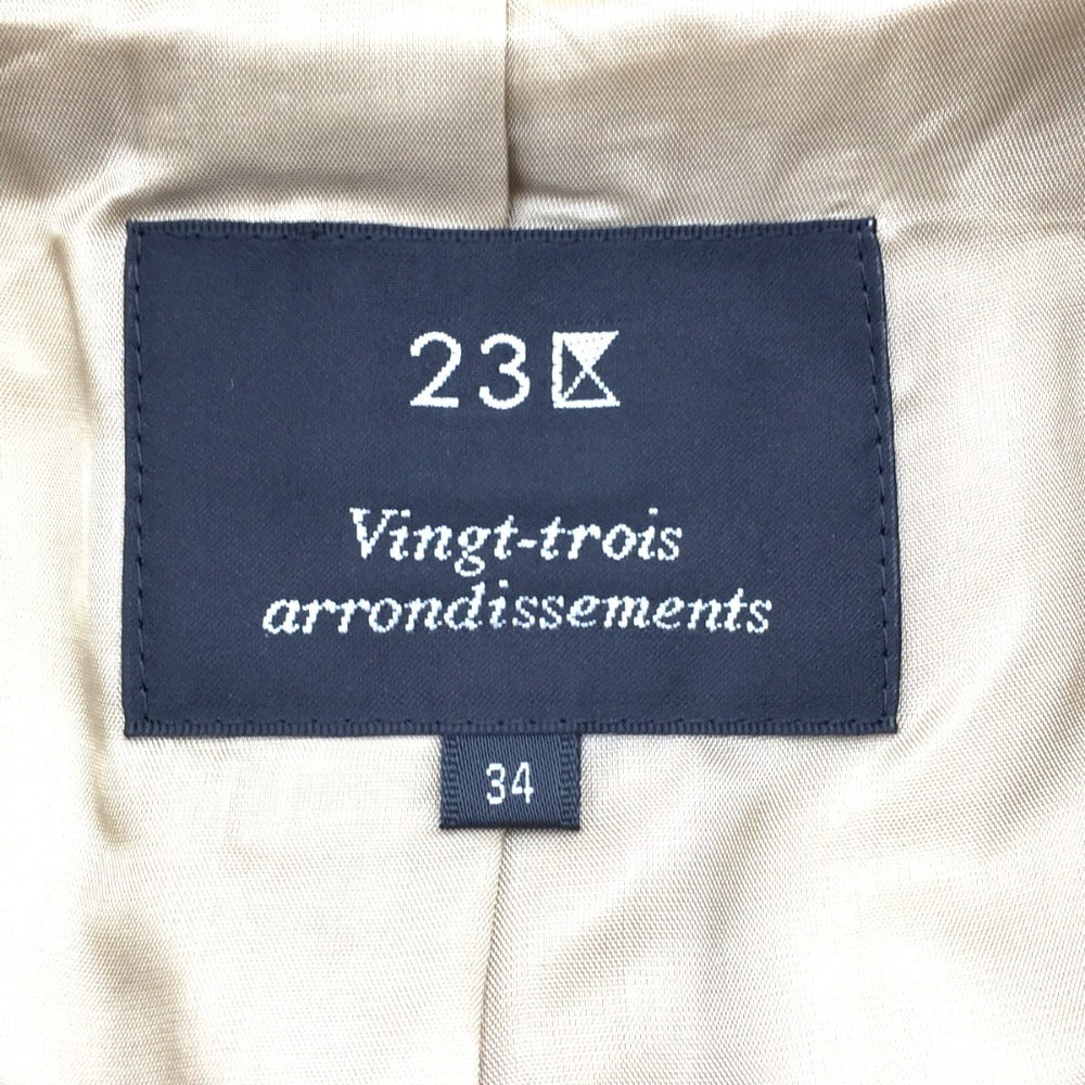 23ku (23区) トレンチコート 23区 トレンチコート ベージュ 34 XS 美品