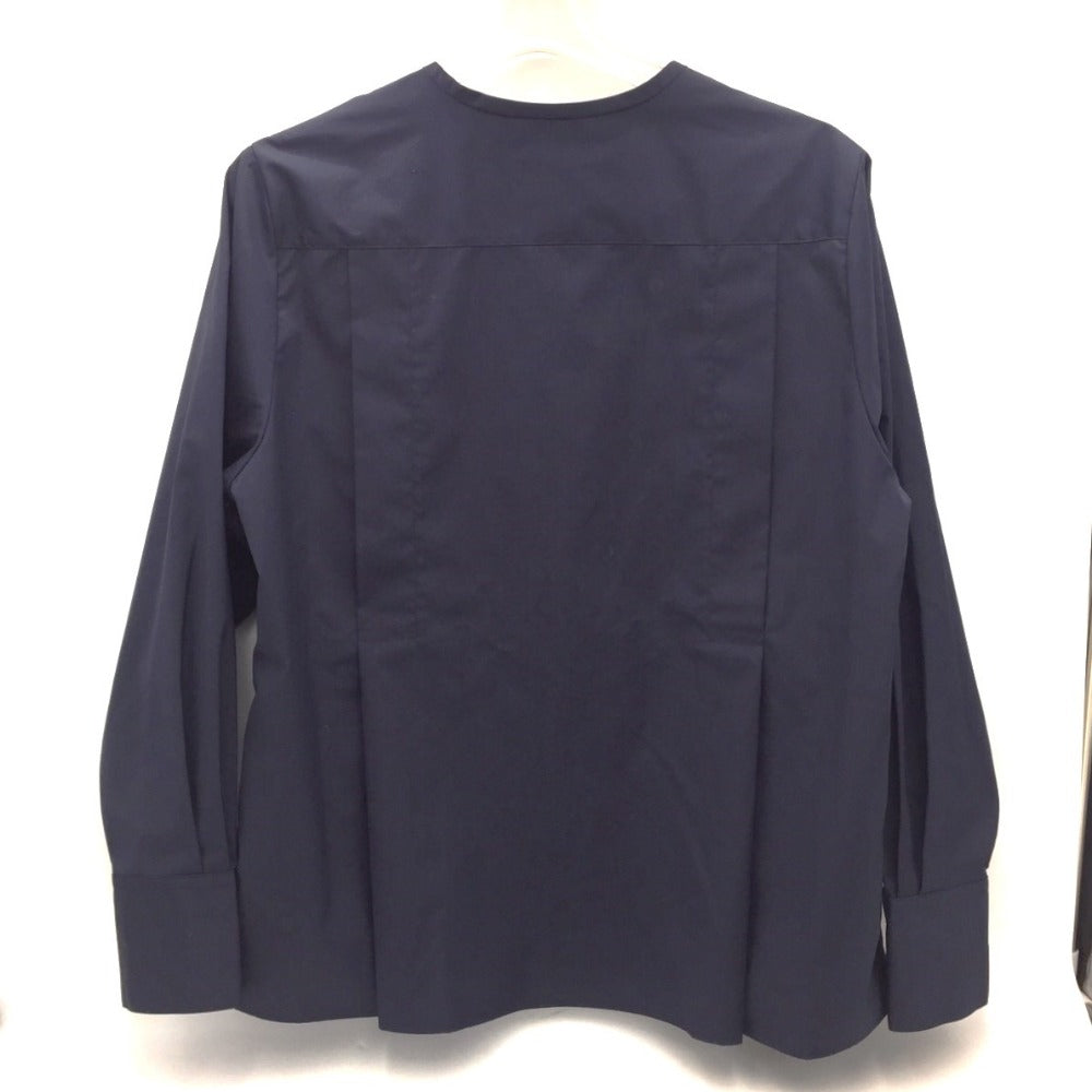 niuhans (ニュアンス) 長袖シャツ #newans ハッシュニュアンス タックデザイン スキッパーネックシャツ ネイビー 1 M 未使用品