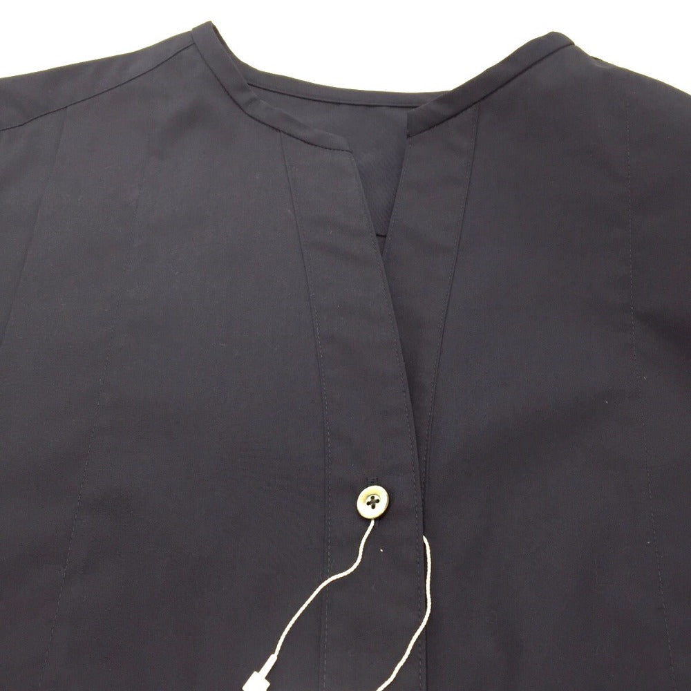 niuhans (ニュアンス) 長袖シャツ #newans ハッシュニュアンス タックデザイン スキッパーネックシャツ ネイビー 1 M 未使用品