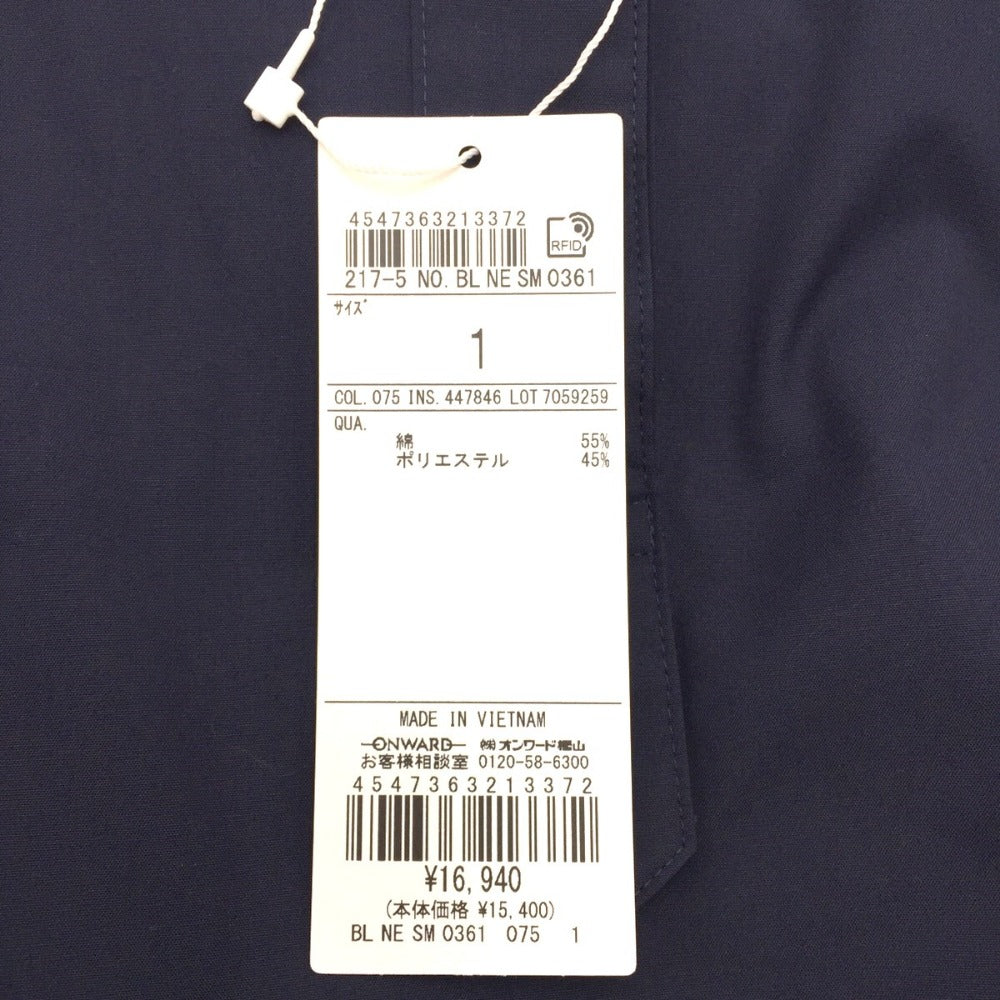 niuhans (ニュアンス) 長袖シャツ #newans ハッシュニュアンス タックデザイン スキッパーネックシャツ ネイビー 1 M 未使用品