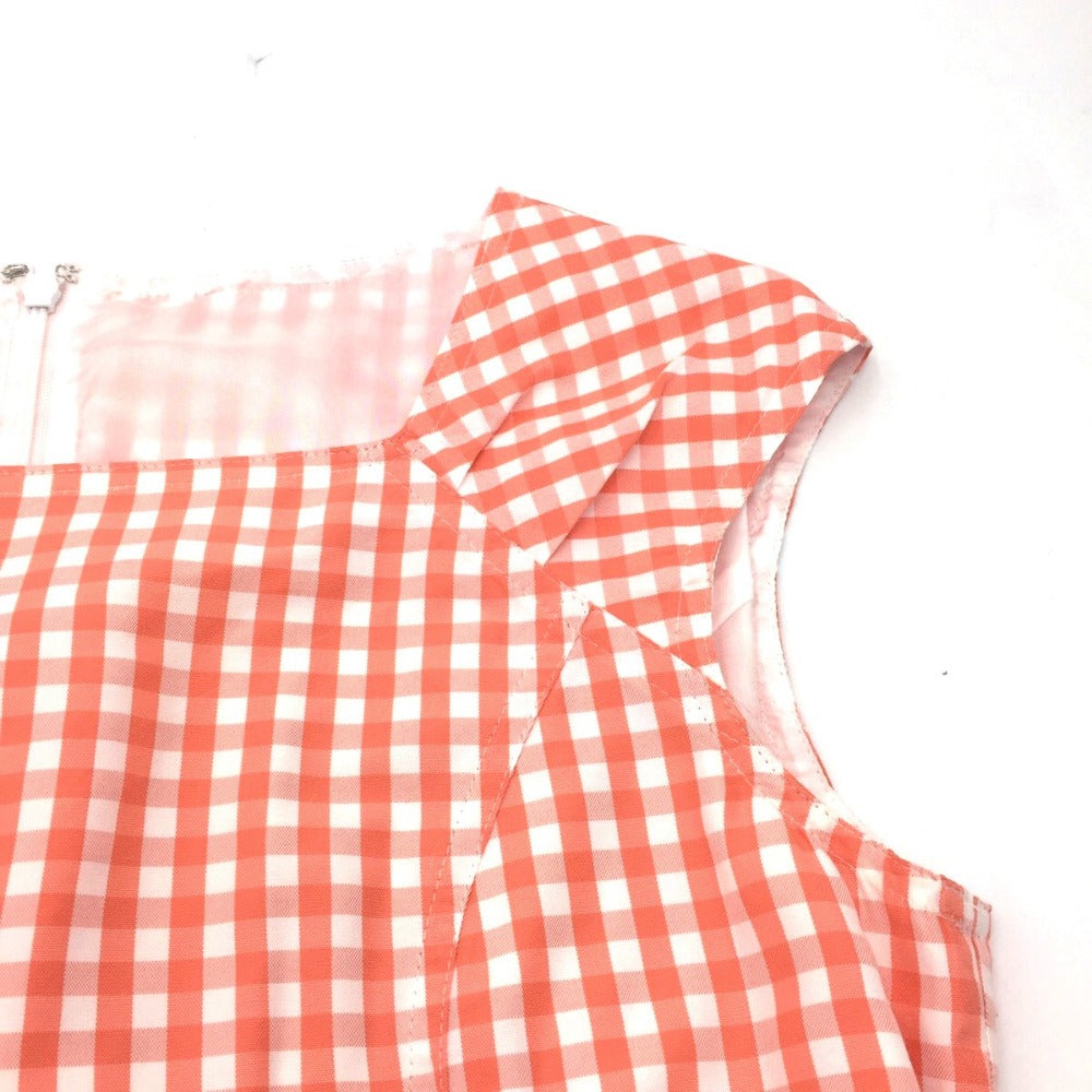 courreges (クレージュ) セットアップ courreges セットアップ チェック サーモンピンク 38 美品