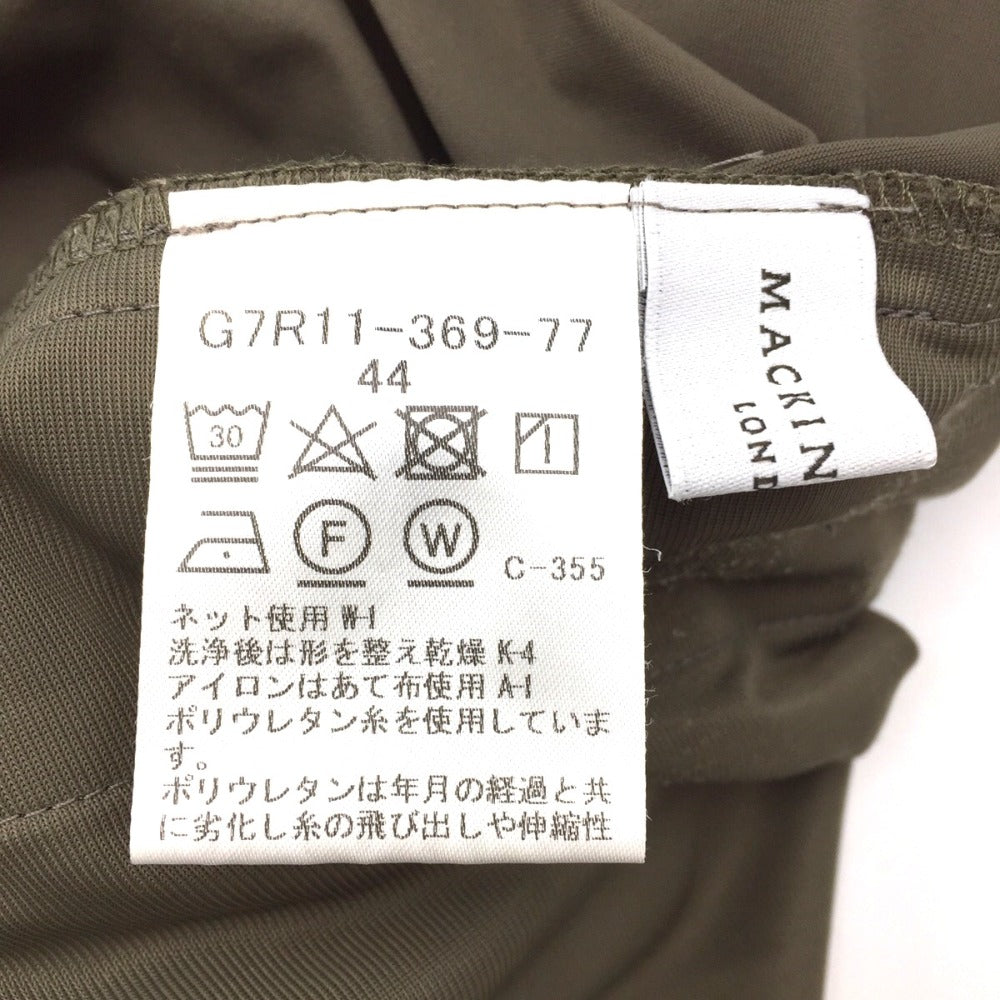 MACKINTOSH LONDON (マッキントッシュロンドン) クロップドパンツ MAKINTOSH LONDON　トリコットストレッチ クロップドパンツ　イージーパンツ　カーキ　44 　2L 美品