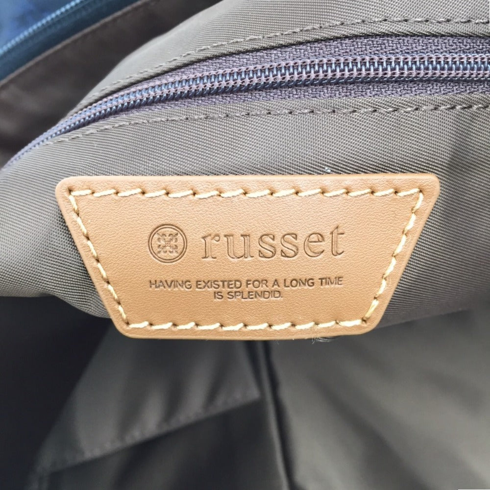 russet (ラシット) トートバッグ russet　ラシット　トートバッグ　L 　ネイビー 美品
