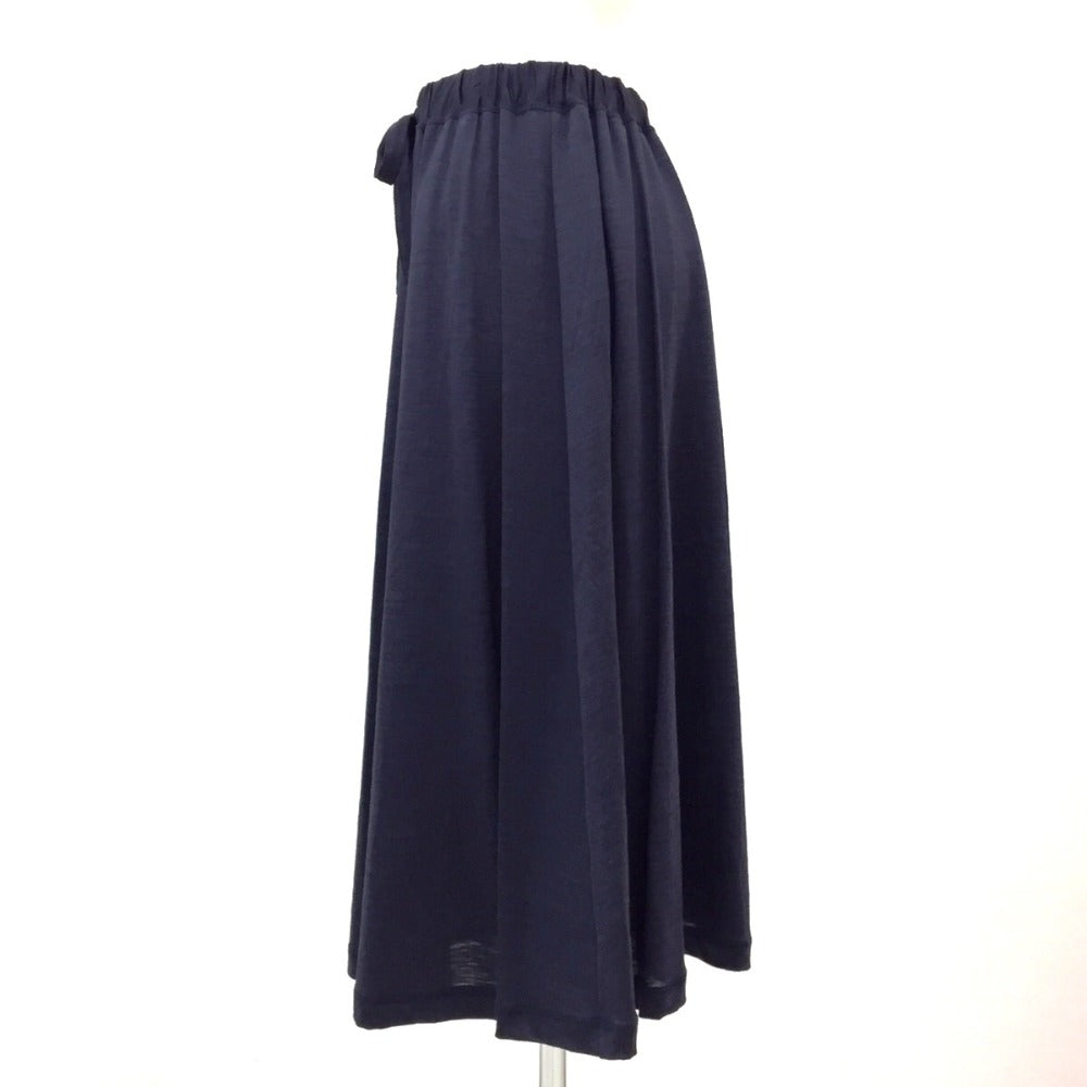 Mademoiselle NON NON (マドモアゼルノンノン) ロングスカート mademoiselle non non　リネンスカート　ネイビー　M　D0373-USL001　 美品