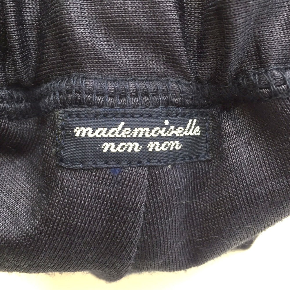 Mademoiselle NON NON (マドモアゼルノンノン) ロングスカート mademoiselle non non　リネンスカート　ネイビー　M　D0373-USL001　 美品