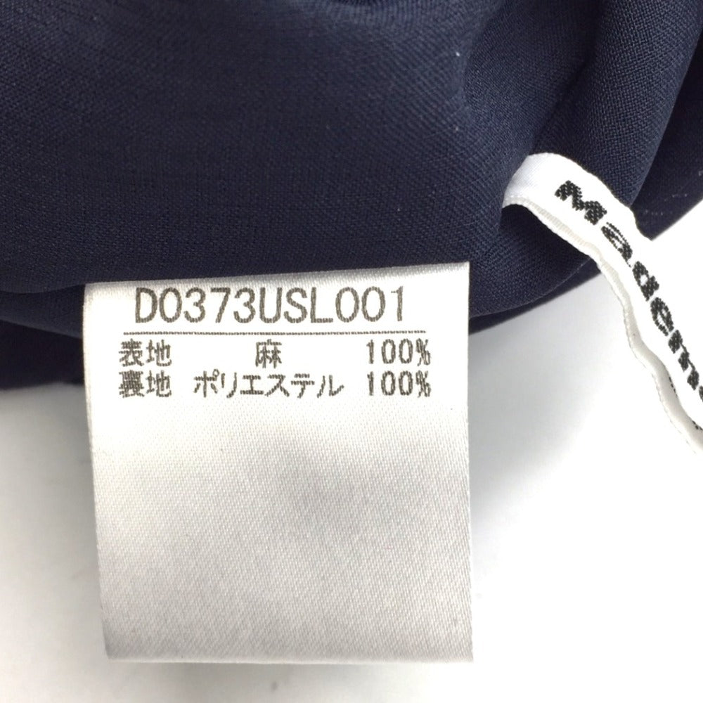 Mademoiselle NON NON (マドモアゼルノンノン) ロングスカート mademoiselle non non　リネンスカート　ネイビー　M　D0373-USL001　 美品