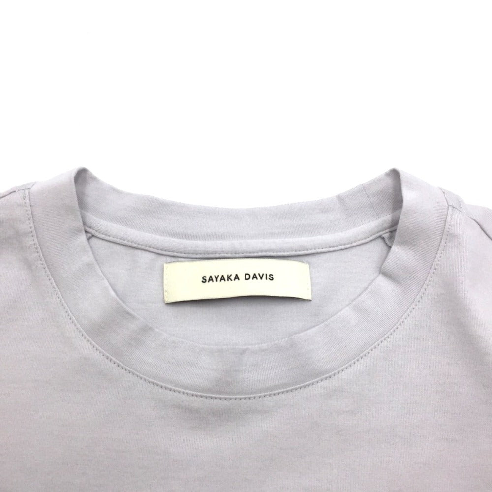 SAYAKADAVIS (サヤカディヴィス) 半袖Ｔシャツ SAYAKA DAVIS　ツイストスリーブ Tシャツ　SCS36-0CJ　XS　ライトグレー 美品
