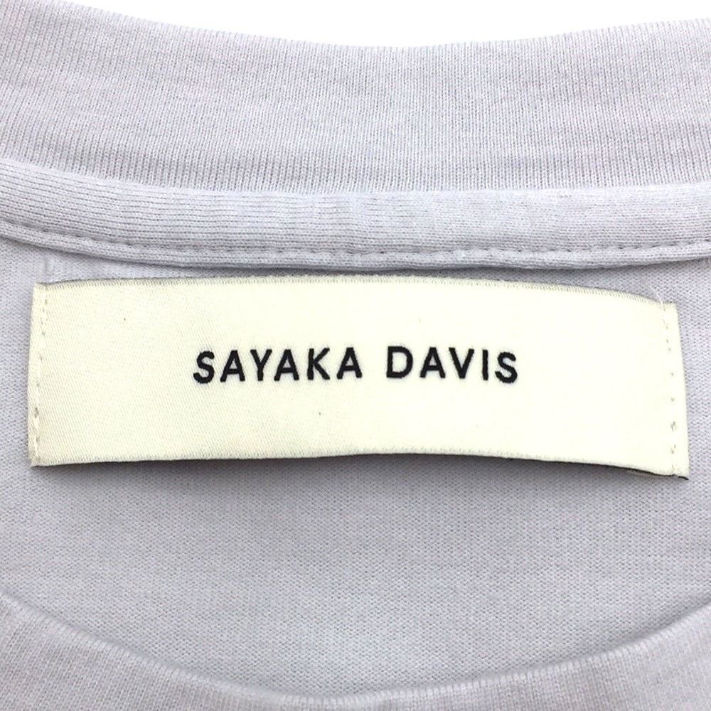 SAYAKADAVIS (サヤカディヴィス) 半袖Ｔシャツ SAYAKA DAVIS　ツイストスリーブ Tシャツ　SCS36-0CJ　XS　ライトグレー 美品
