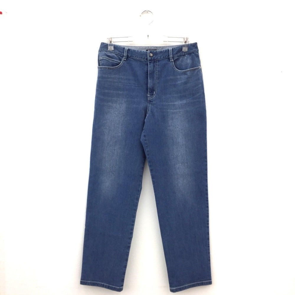 TO BE CHIC (トゥービーシック) デニムパンツ TO BE CHIC　デニムストレッチパンツ　44　XL　ライトブルー　W7R04-121-24 美品