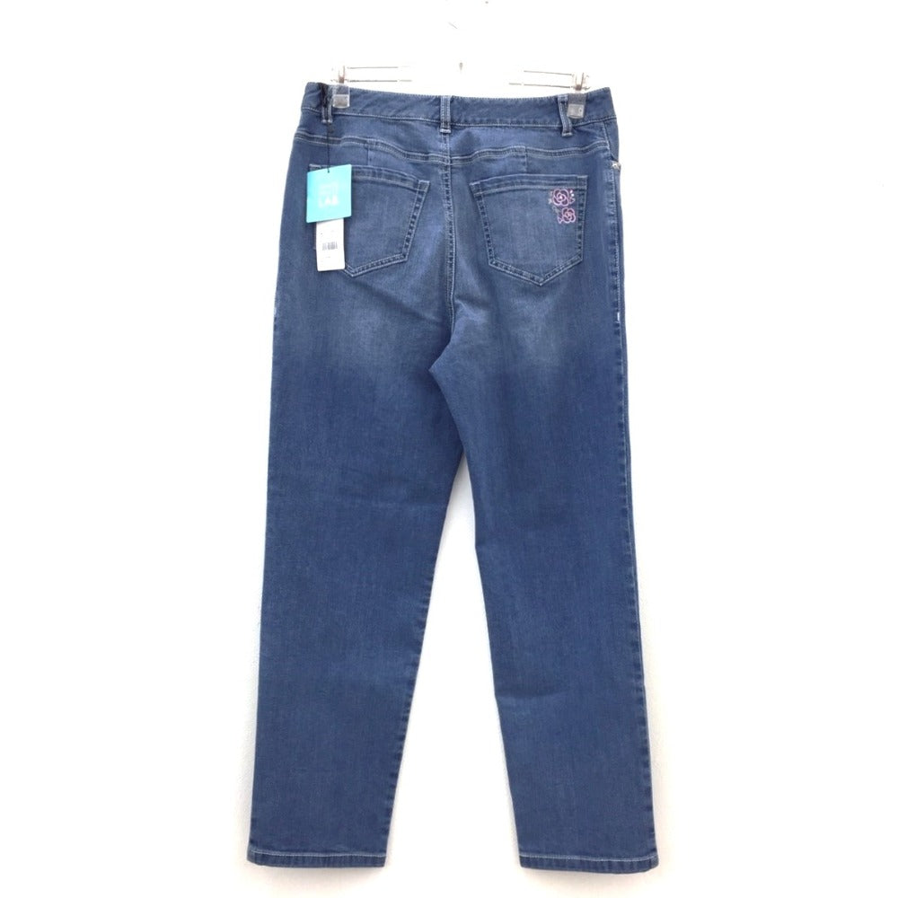 TO BE CHIC (トゥービーシック) デニムパンツ TO BE CHIC　デニムストレッチパンツ　44　XL　ライトブルー　W7R04-121-24 美品