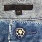 TO BE CHIC (トゥービーシック) デニムパンツ TO BE CHIC　デニムストレッチパンツ　44　XL　ライトブルー　W7R04-121-24 美品