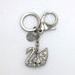 SWAROVSKI (スワロフスキー) キーホルダー SWAROVSKI　バッグチャーム　Swan Lake　5369292 美品