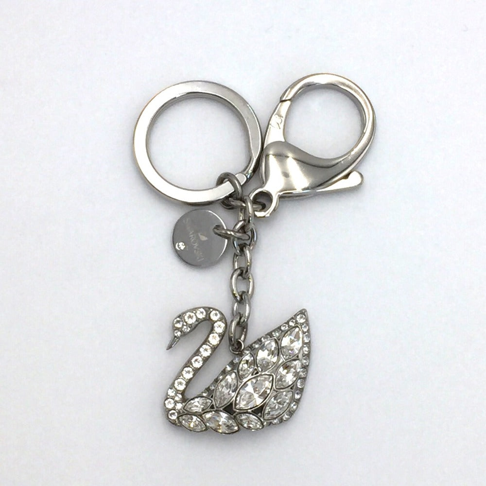 SWAROVSKI (スワロフスキー) キーホルダー SWAROVSKI　バッグチャーム　Swan Lake　5369292 美品