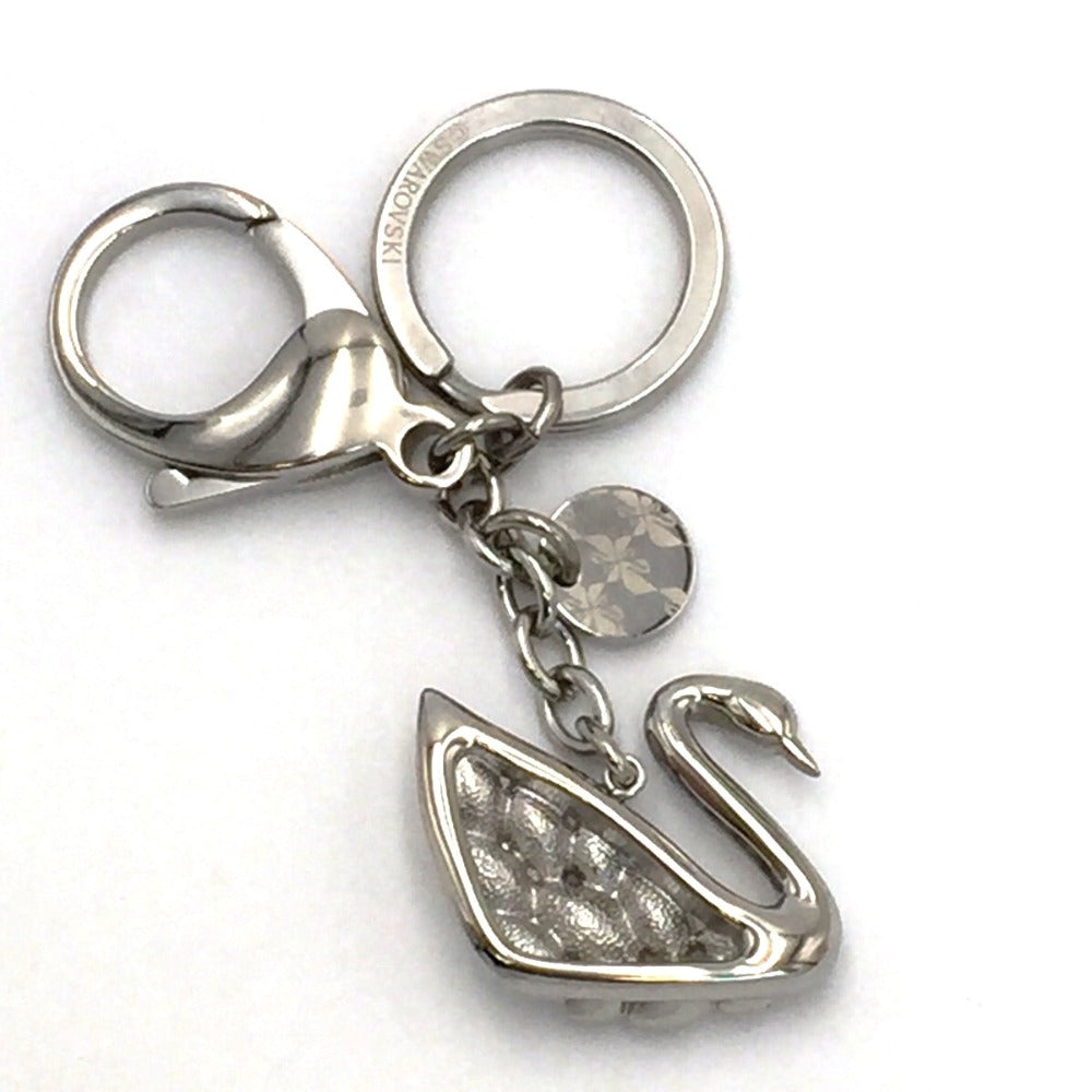 SWAROVSKI (スワロフスキー) キーホルダー SWAROVSKI　バッグチャーム　Swan Lake　5369292 美品