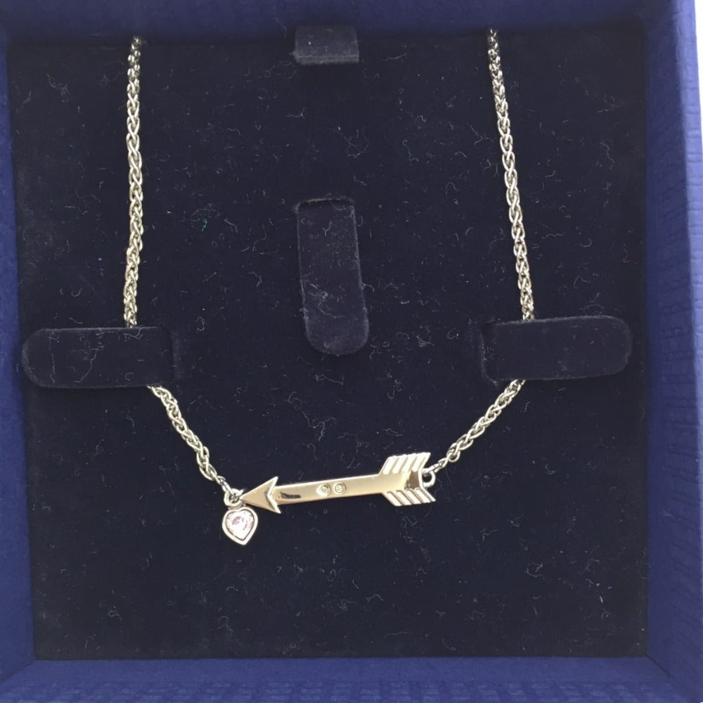 SWAROVSKI (スワロフスキー) ネックレス SWAROVSKI　アロー ハート ネックレス　5019063 美品