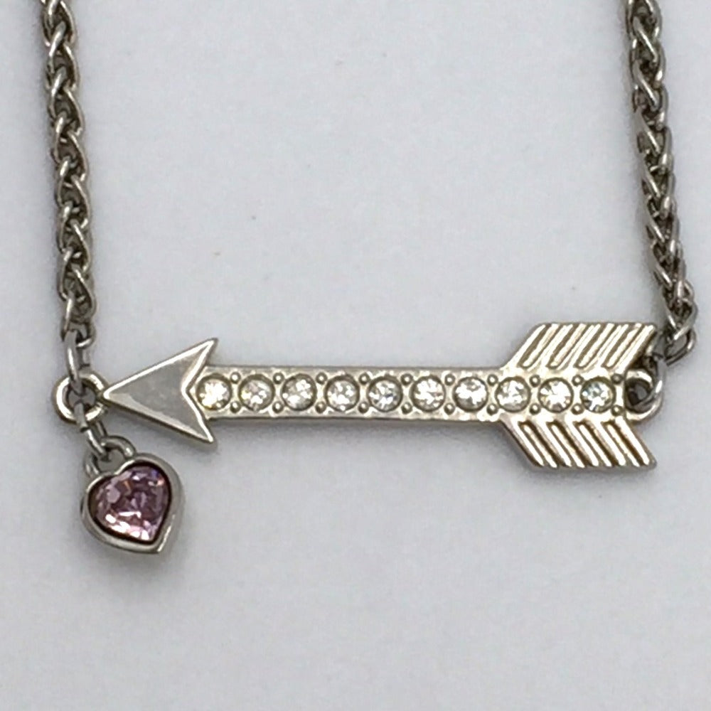 SWAROVSKI (スワロフスキー) ネックレス SWAROVSKI　アロー ハート ネックレス　5019063 美品