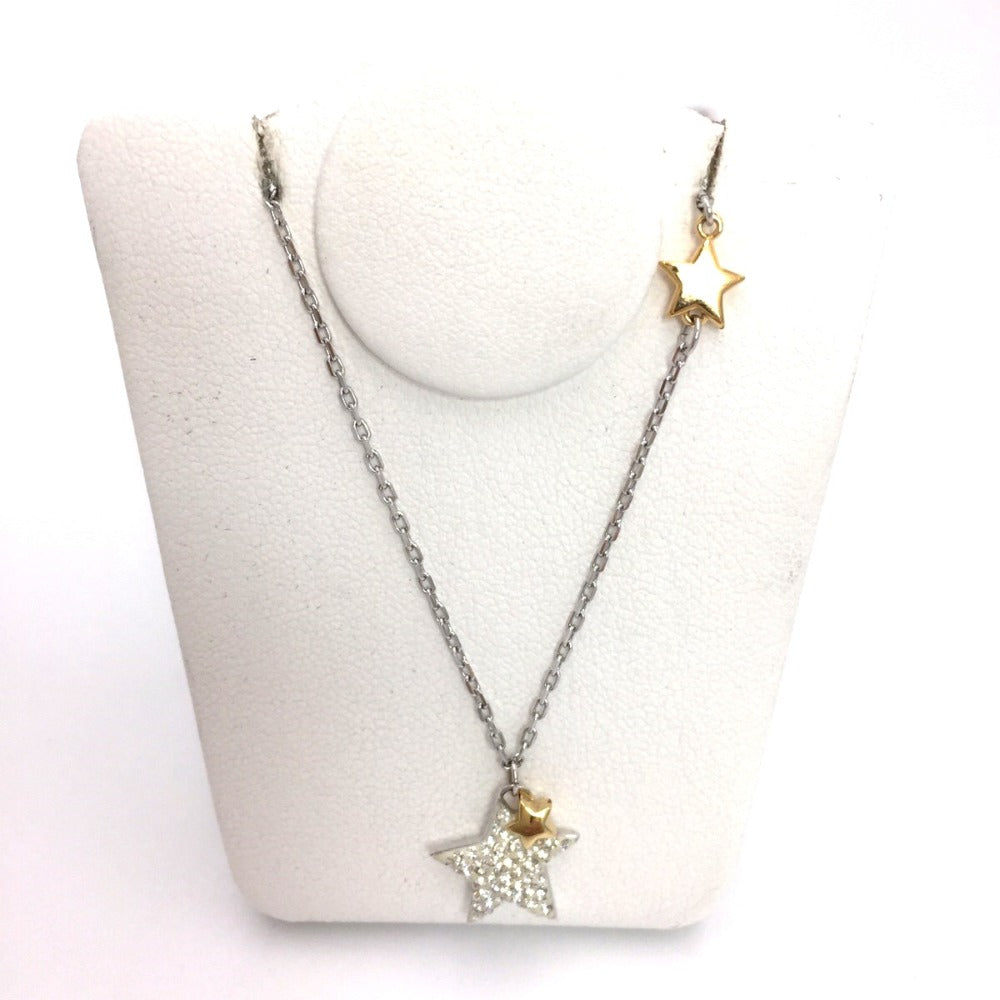 SWAROVSKI (スワロフスキー) ネックレス SWAROVSKI　メタルクリスタルムーン　スターネックレス　219869 美品