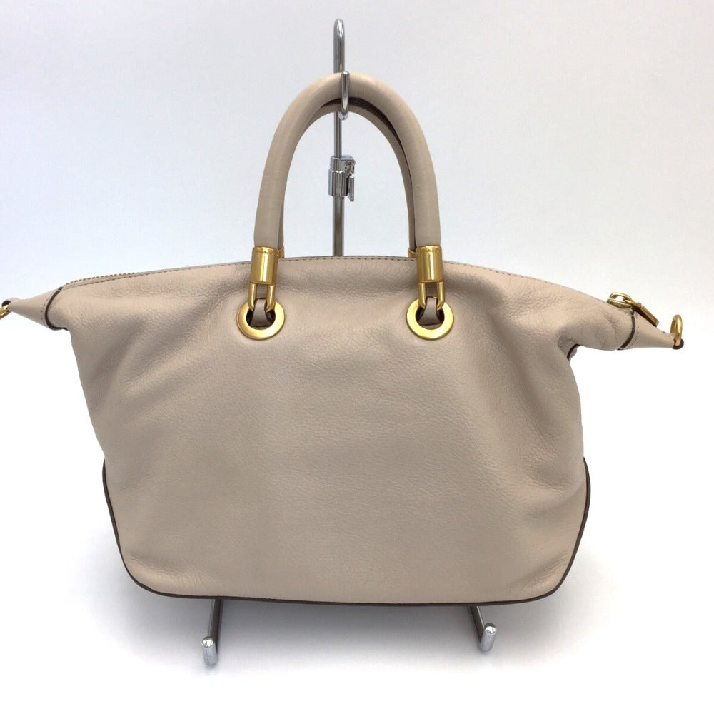 MARC BY MARC JACOBS (マークバイマークジェイコブス) ハンドバッグ MARC BY MARC JACOBS　ハンドバッグ　トートバッグ　ショルダーストラップなし　M0007537-116　ベージュ 美品