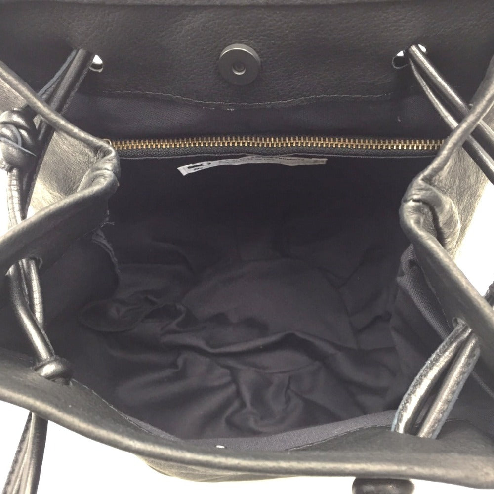 CLASKA DO Original　Sac de lacet　レザーハンドバッグ　ブラック　92110102-49-a