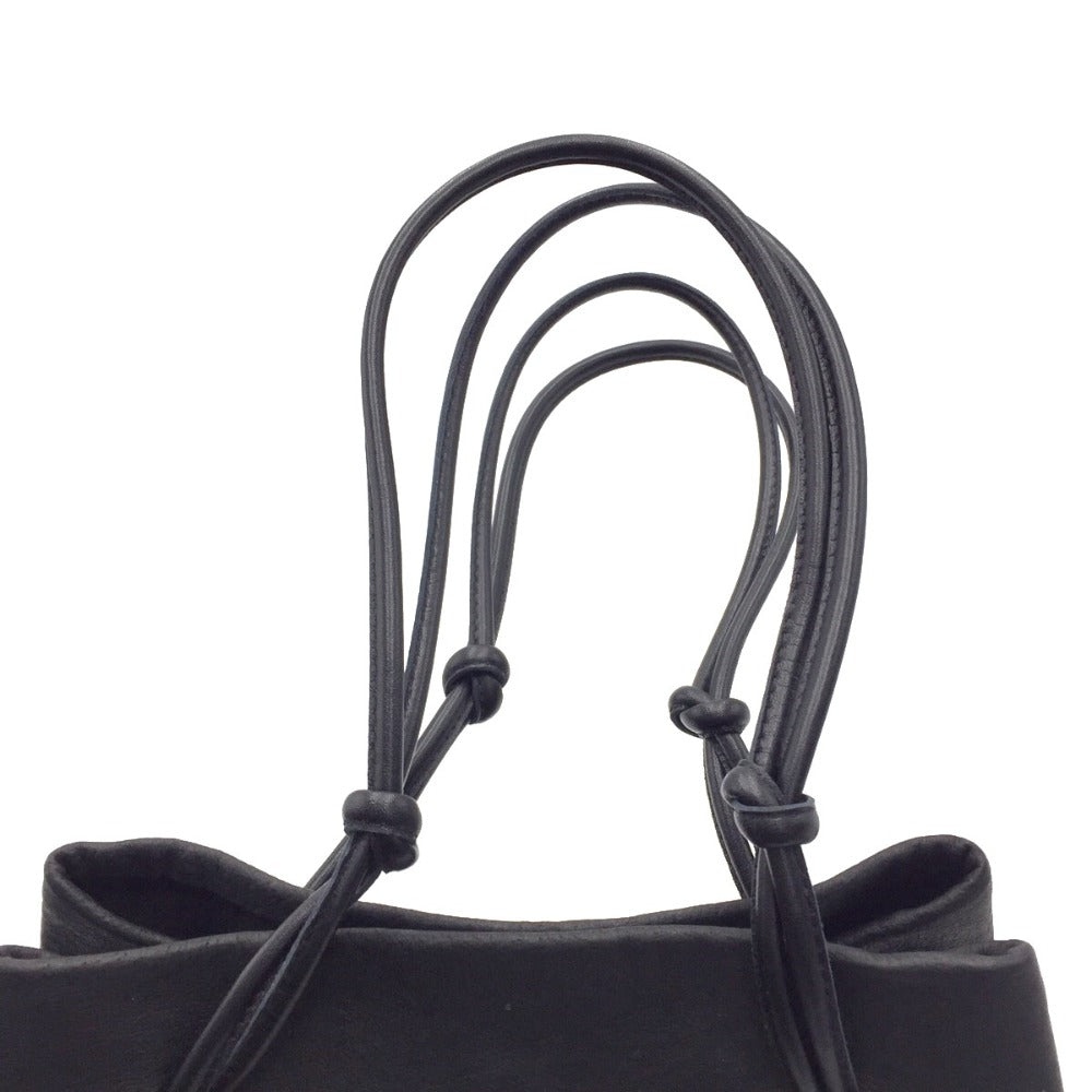 CLASKA DO Original　Sac de lacet　レザーハンドバッグ　ブラック　92110102-49-a