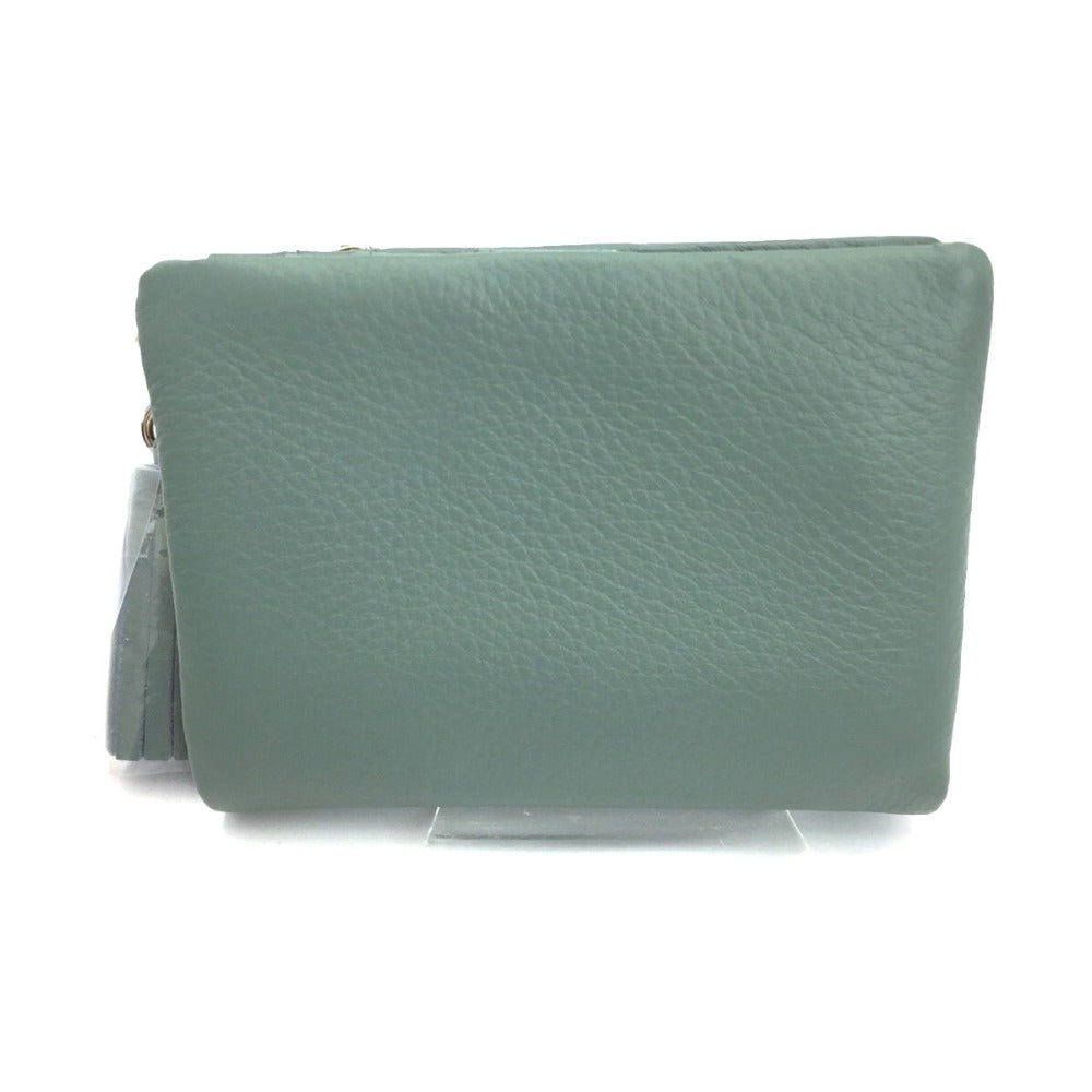 BEAU'RE (ビュレ) 二つ折り財布 BEAURE　カウレザー タッセル付き二つ折り財布　B-21121　サックス B-21121 未使用品