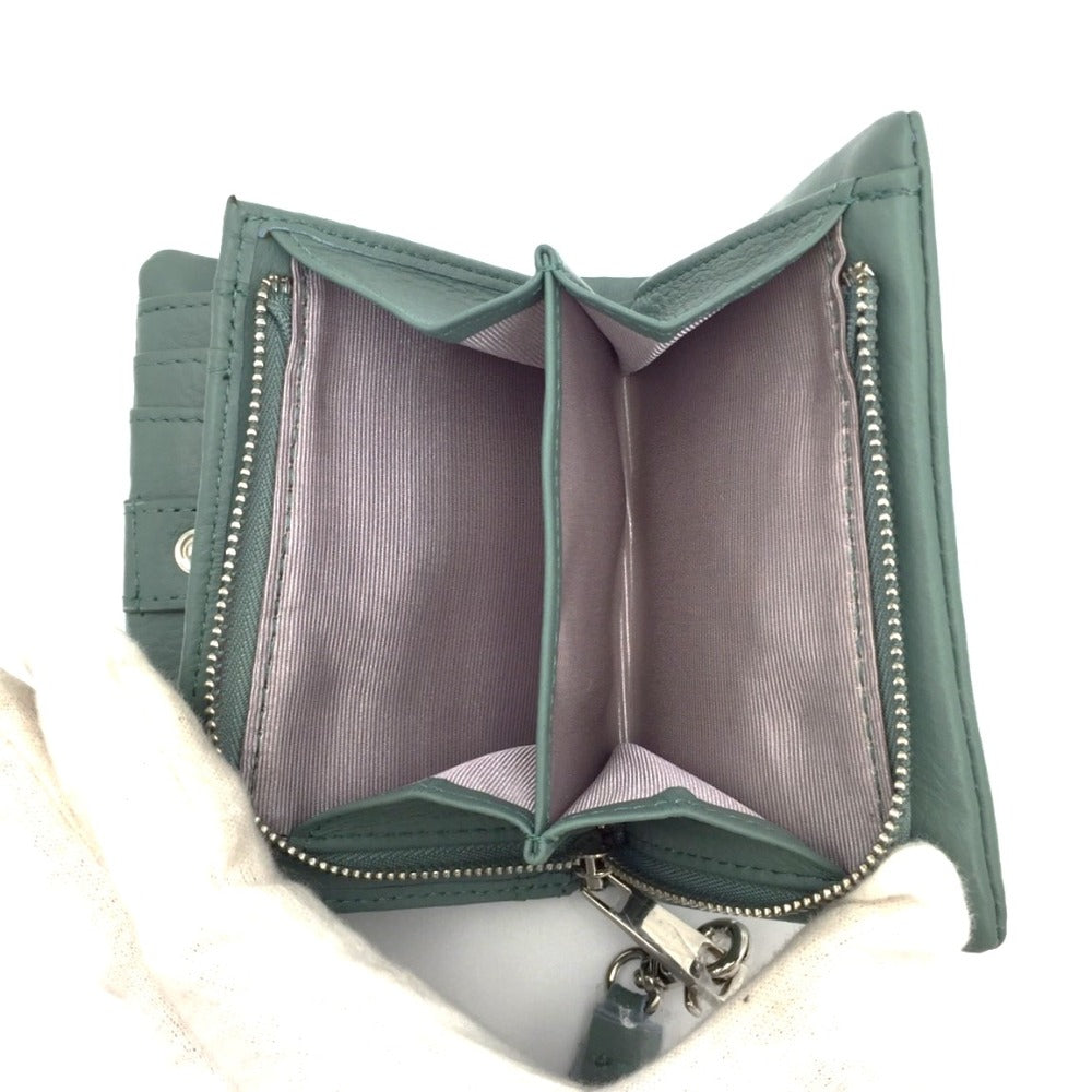 BEAU'RE (ビュレ) 二つ折り財布 BEAURE　カウレザー タッセル付き二つ折り財布　B-21121　サックス B-21121 未使用品