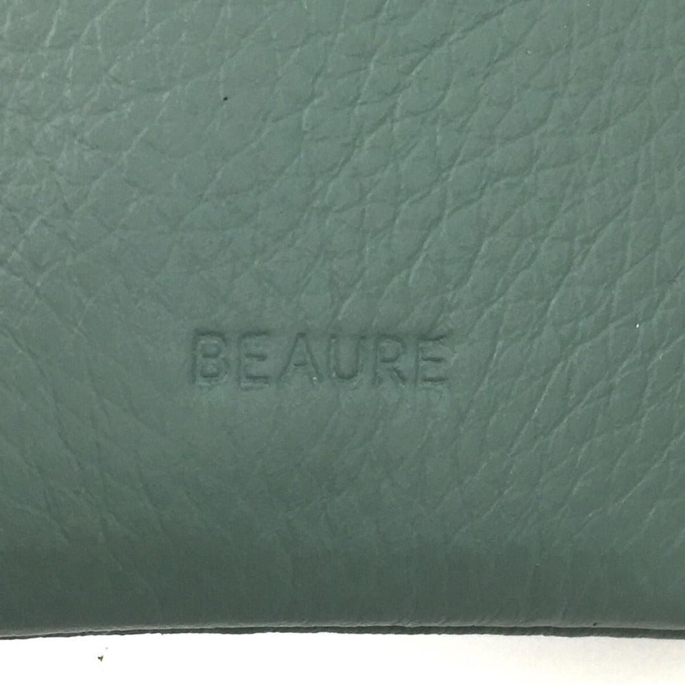 BEAU'RE (ビュレ) 二つ折り財布 BEAURE　カウレザー タッセル付き二つ折り財布　B-21121　サックス B-21121 未使用品