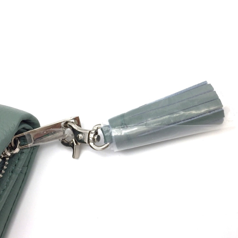 BEAU'RE (ビュレ) 二つ折り財布 BEAURE　カウレザー タッセル付き二つ折り財布　B-21121　サックス B-21121 未使用品