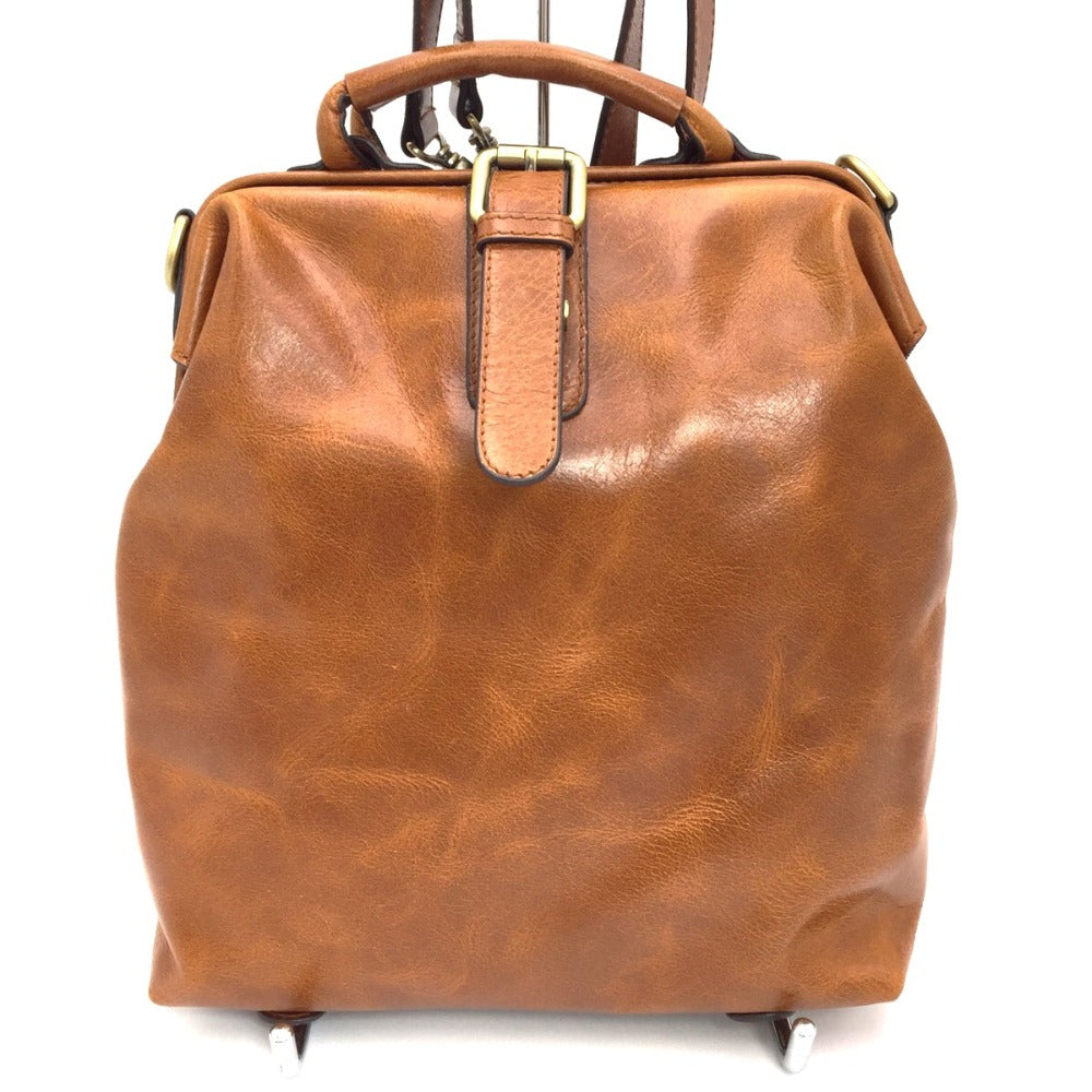 リュック 本革　ダレス　3wayリュック　キャメル7ブラウン　ドクターバッグリュック