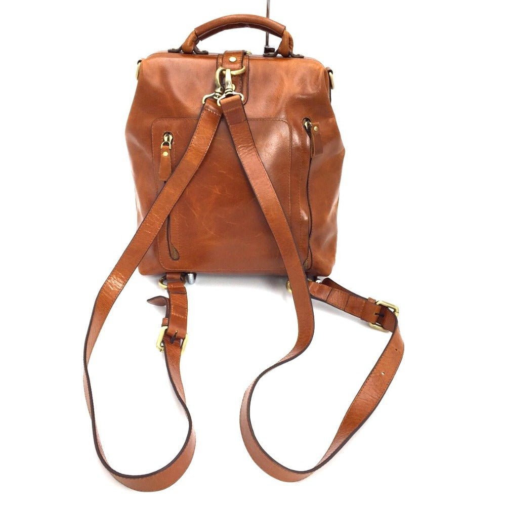 リュック 本革　ダレス　3wayリュック　キャメル7ブラウン　ドクターバッグリュック