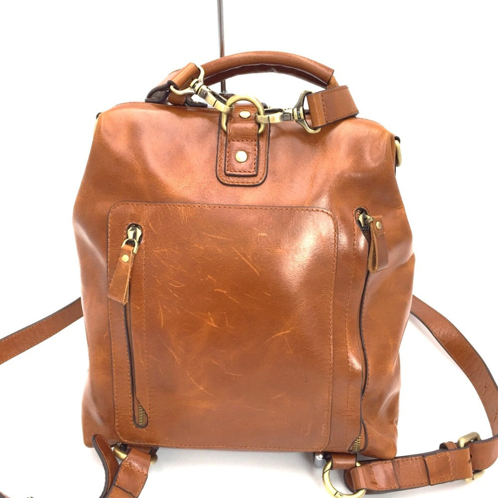 リュック 本革　ダレス　3wayリュック　キャメル7ブラウン　ドクターバッグリュック