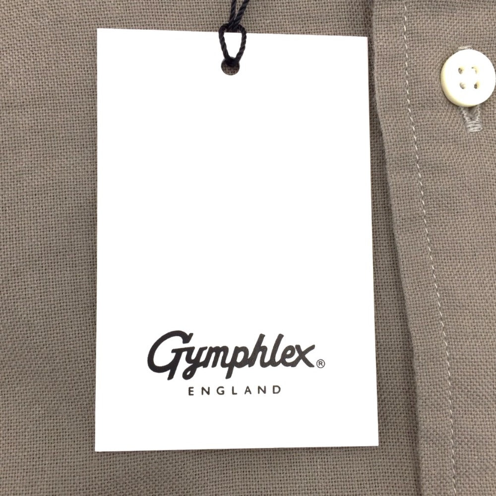 GYMPHLEX (ジムフレックス) 長袖シャツ Gymphlex ワイド ボタンダウンシャツ　カーキグレー　14　GY-B0004　LOX GY-B0004 未使用品