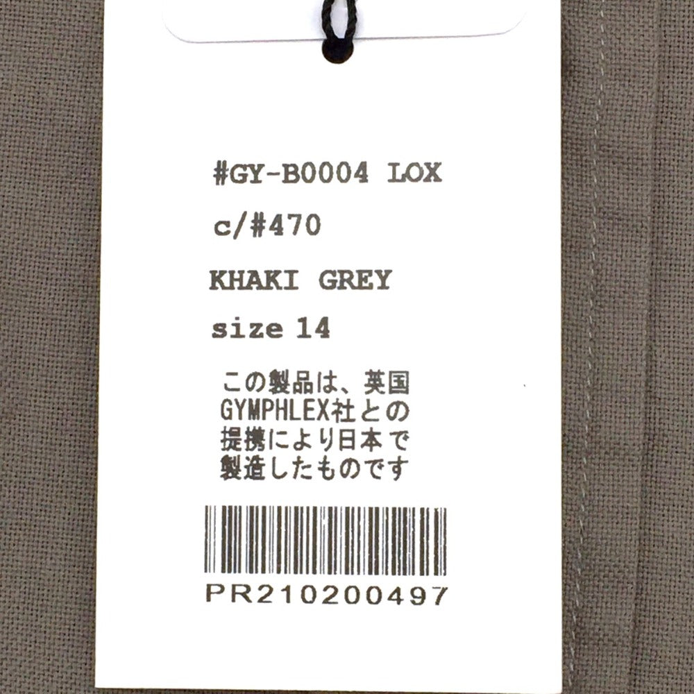 GYMPHLEX (ジムフレックス) 長袖シャツ Gymphlex ワイド ボタンダウンシャツ　カーキグレー　14　GY-B0004　LOX GY-B0004 未使用品