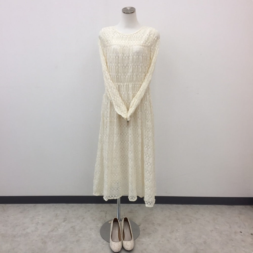 ワンピース U PHORICA　レースワンピース　1　アイボリー　(インナーキャミワンピ付き)　U27-00322-03 U27-00322-03 美品