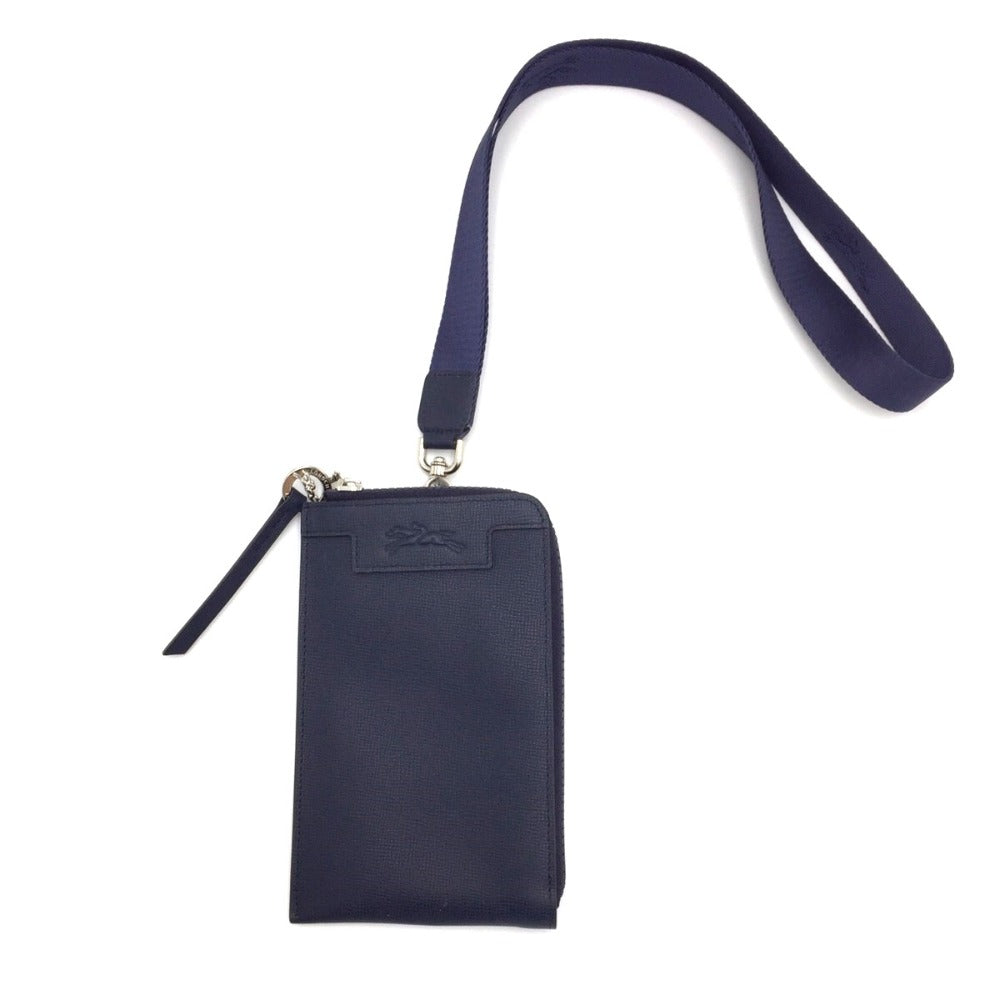 Longchamp (ロンシャン) その他小物 LONGCHAMP スマートフォンケース　ル プリアージュ　ネイビー　34098HPH006 美品