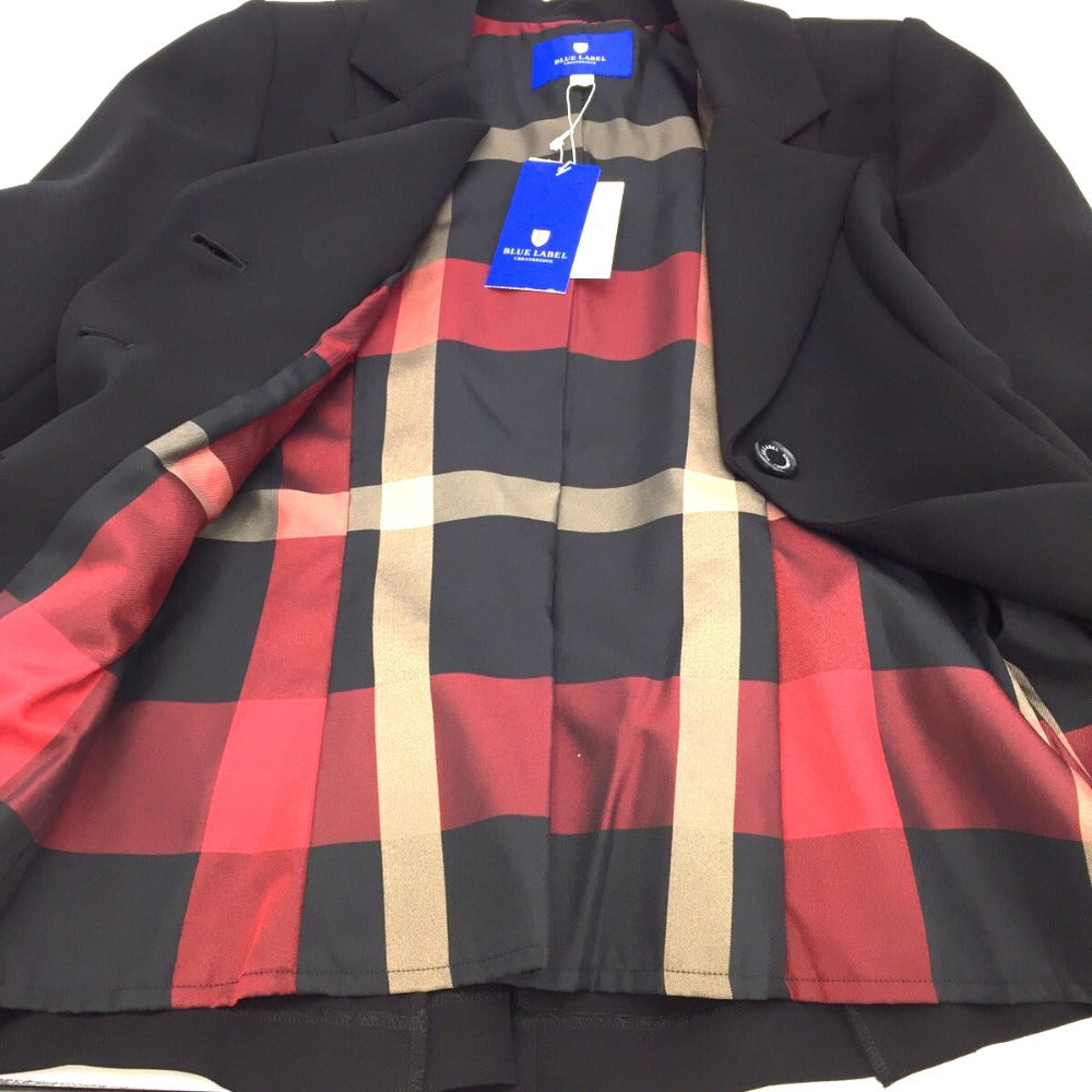 BLUE LABEL CRESTBRIDGE (ブルーレーベルクレストブリッジ) テーラードジャケット BLUE LABEL CRESTBRIDGE　ペプラムジャケット　ブラック　38　55F07-112-09 未使用品